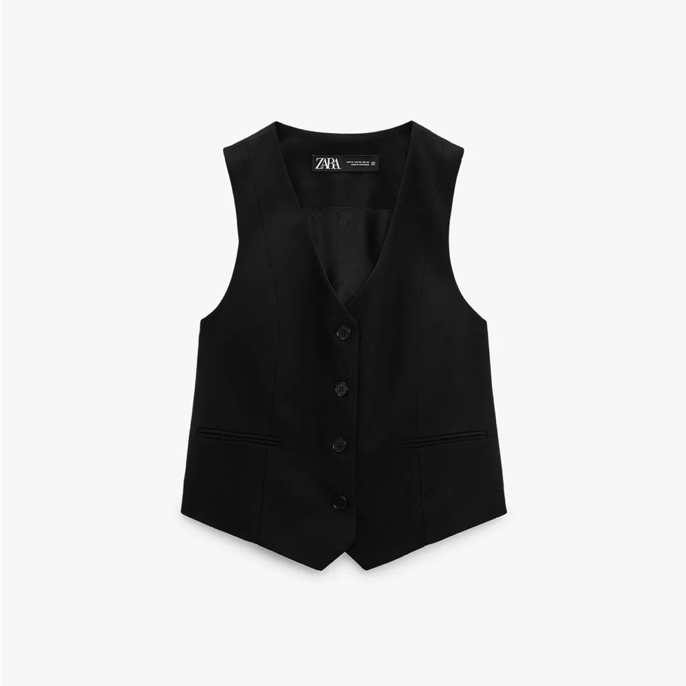 Zara Tailored Black Vest
